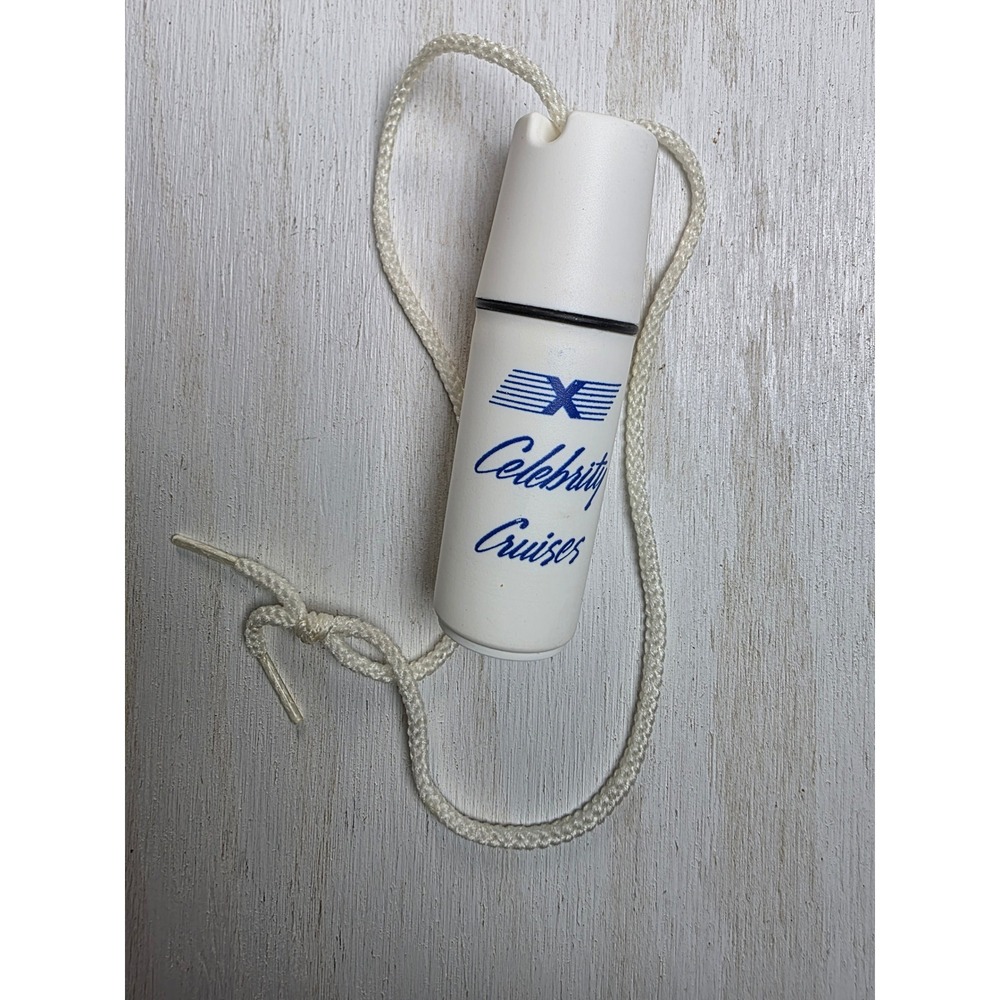 Vintage Celebrity Cruises Waterproof Money Key Holder Neck Lanyard White Blue